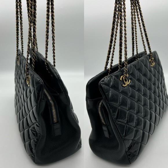 Authentic Chanel patent leather Paris Salzburg CC eyelet medium tote - Picture 8 of 17